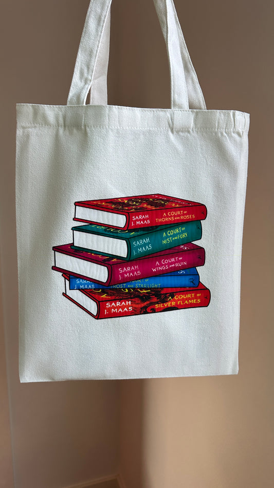 ACOTAR Book Stack Tote Bag